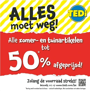 50% korting op zomer- en tuinartikelen bij TEDi