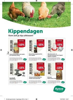 Tot 15% korting tijdens de kippendagen 🐔 bij Aveve