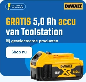 GRATIS DeWALT 18V 5,0Ah accu bij Toolstation