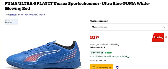 puma sportschoen maat 45