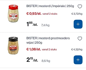 Bister mosterd en pickles -50%