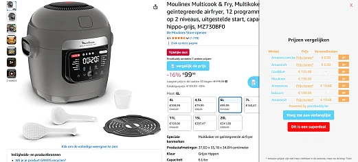 moulinex airfryer bij amazon