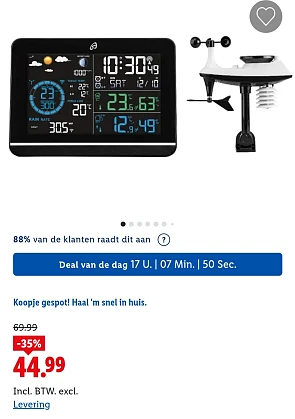 Dagdeal Lidl: Radiografisch weerstation -35%