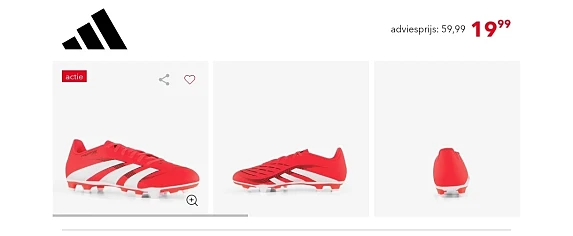 Voetbalschoenen adidas voor 19,99€