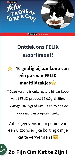 €4 cashback op FELIX-maaltijdzakjes 🐱