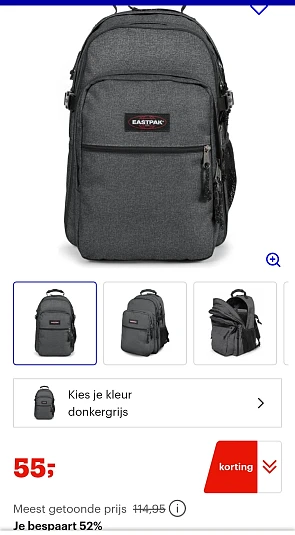 Eastpak Campus Tutor Rugzak met 52% bij bol