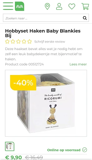Haaksets 40% bij Ava