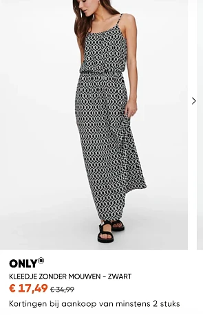 Only zwart kleedje -50% vanaf 2