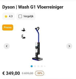 50% korting op Dyson wash G1!