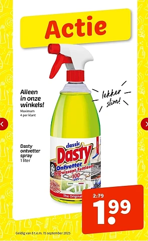 Dasty ontvetter voor €1,99 bij Wibra