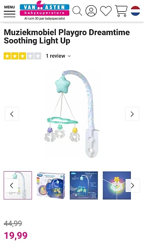 Muziekmobiel Playgro Dreamtime Soothing Light Up