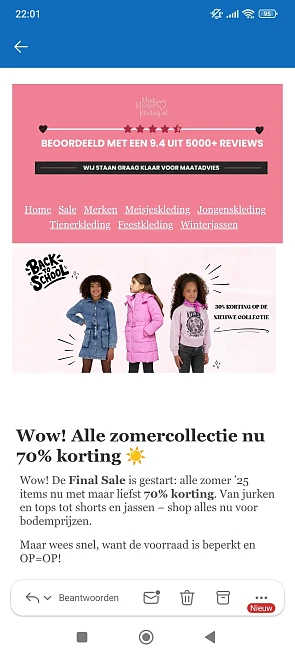 merkmeisjeskleding.nl: sale -70%