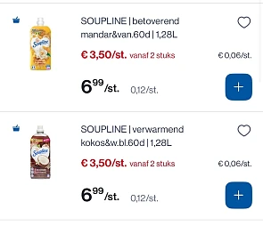 Soupline wasverzachters -50%