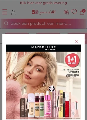 Maybelline 1 + 1 bij Di