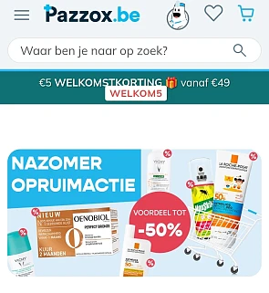 Pazzox tot 50%