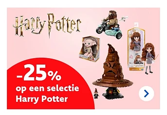 25% op een selectie artikelen Harry Potter bij Dreamland