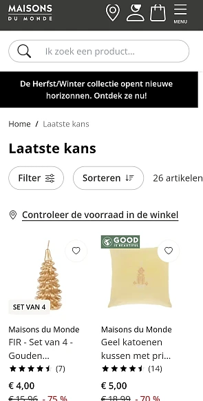 Laatste kans koopjes bij Maisons du monde tot 85%