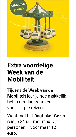 Voordelig reizen met het gezin of vrienden van 16 t/m 22 september