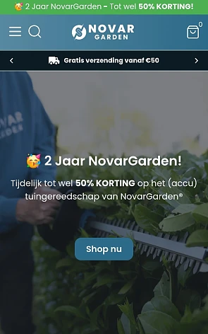 Tot -50% op tuingereedschap van NovarGarden