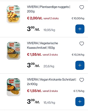 Verschillende vivera producten -50%