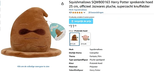 Harry Potter Squishmallows ⚡ goedkoop bij Amazon BE