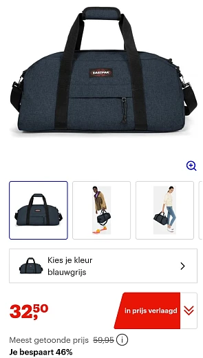 Eastpak reistas -46%