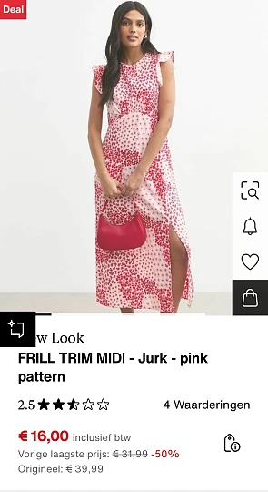 Jurk pink pattern