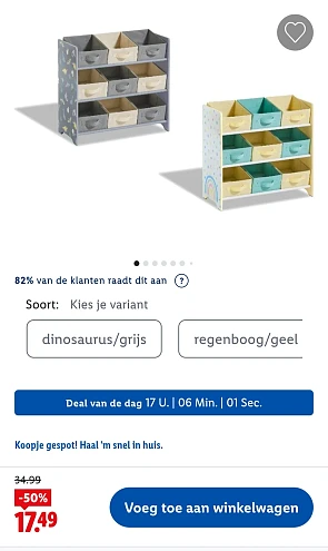 Opbergrek voor kinderen LIVARNO home -50%