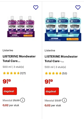 Dagdeak: Listerine aan hoge korting bij bol.com