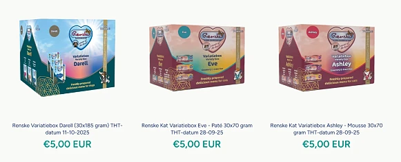 Renske voor dieren extra goedkoop vanwege THT datum