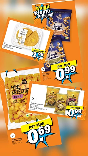 Albert Heijn promo's gekocht (o.a. krieltjes, cordon bleu en pancakes)
