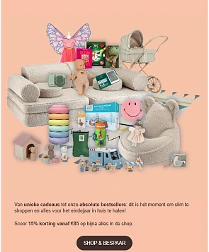 -15% op alles bij De Gele Flamingo 💛