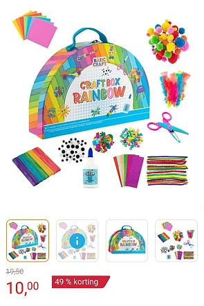 Knutselbox regenboog -49% 🌈