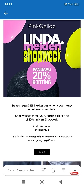 Pink Gellac: 20% korting
