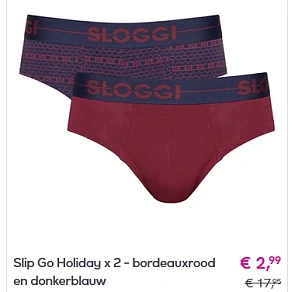 Sloggi vanaf 2,49 euro voor dames en heren