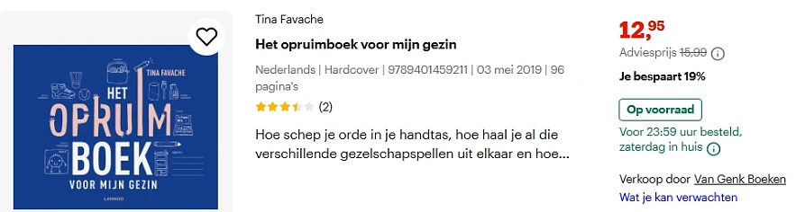 Opruimboek voor mijn gezien goedkoper bij Bol