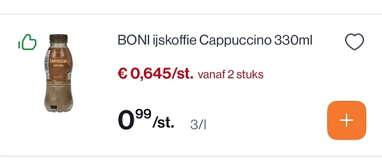 Boni ijskoffie cappuccino 330 ml