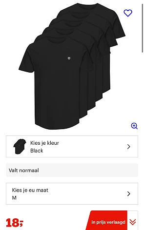 5 pack Jack & Jones t-shirts