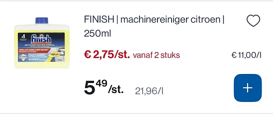 Finish voor vaatwasser tot -50%