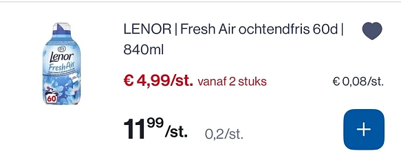 Lenor fresh air ochtendfris 60 d -58%