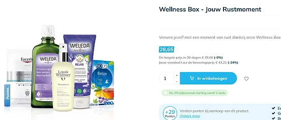 Wellness box lavendel met 34% voordeel bij Pazzox