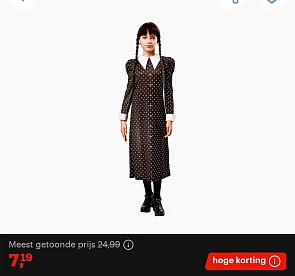 Wednesday kleed maat L