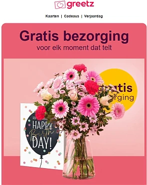 Gratis bezorging bij Greetz 💐 bloemen, kaartjes, geschenken, ...