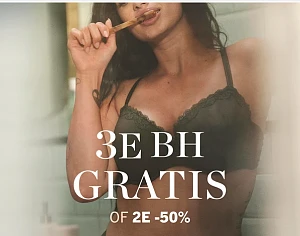 3 voor 2 of 2e -50% bij Hunkemöller