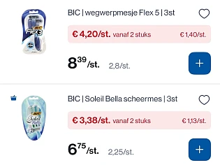 Bic scheermesjes -50% 🪒