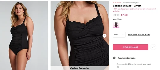 Hunkemöller badpak maat S, XS en 34 tot -77% 🎀