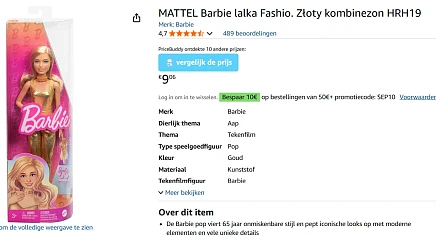 Barbiepop✨ Goud, goedkoop bij Amazon BE