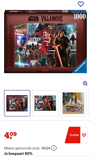 Star Wars puzzel 1000 stukjes -60%