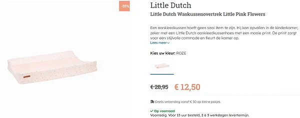 Little Dutch Waskussenhoes -55% 🌸
