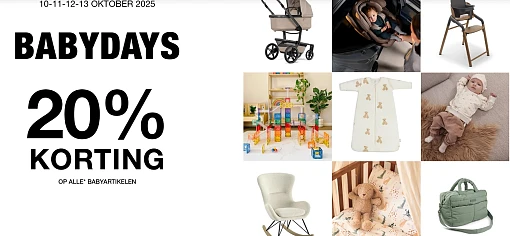 -20% Baby Days bij Paradisio 👶🏻 10 t.e.m. 13 oktober
